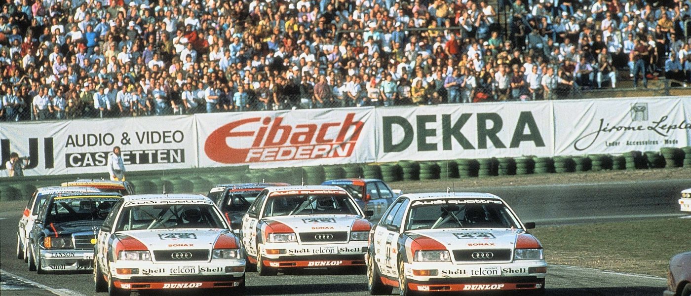 1990: Audi gewinnt mit dem V8 quattro auf Anhieb die DTM