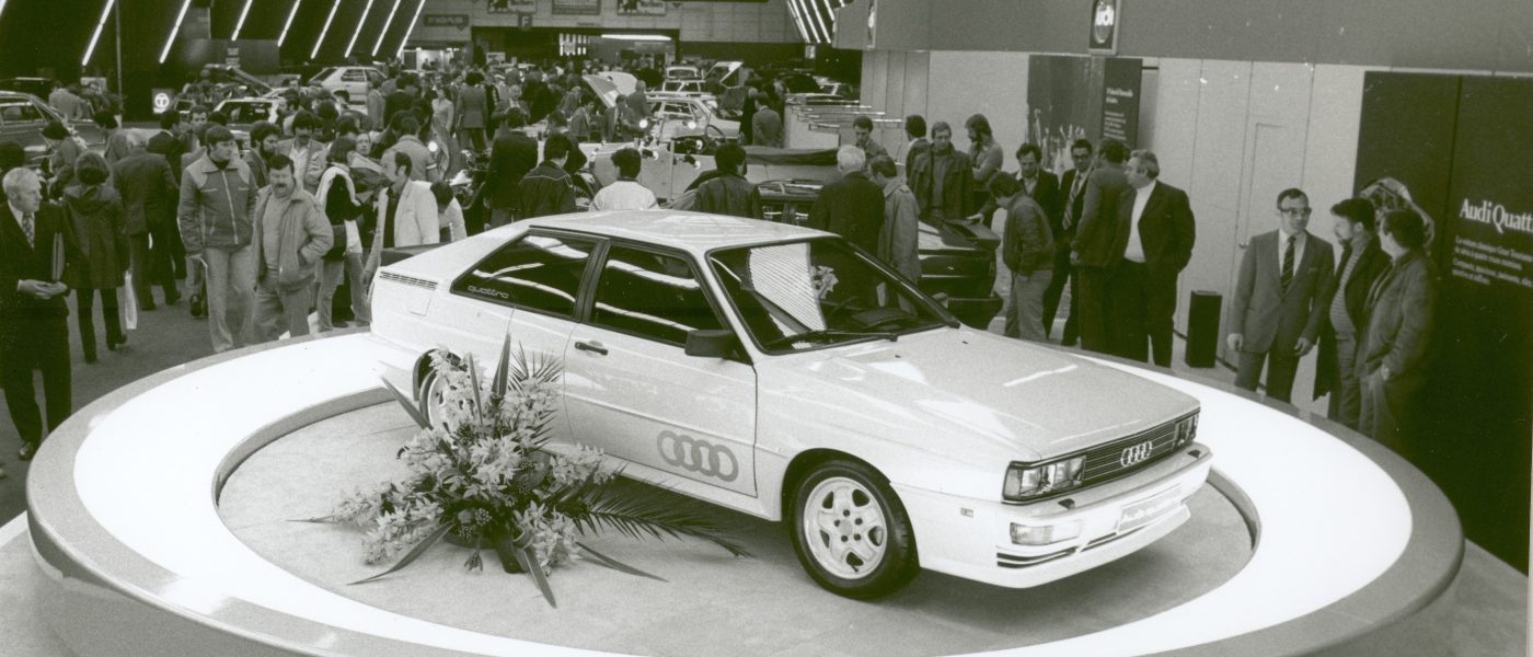 Präsentiert beim Automobilsalon in Genf 1980: Der Audi quattro.